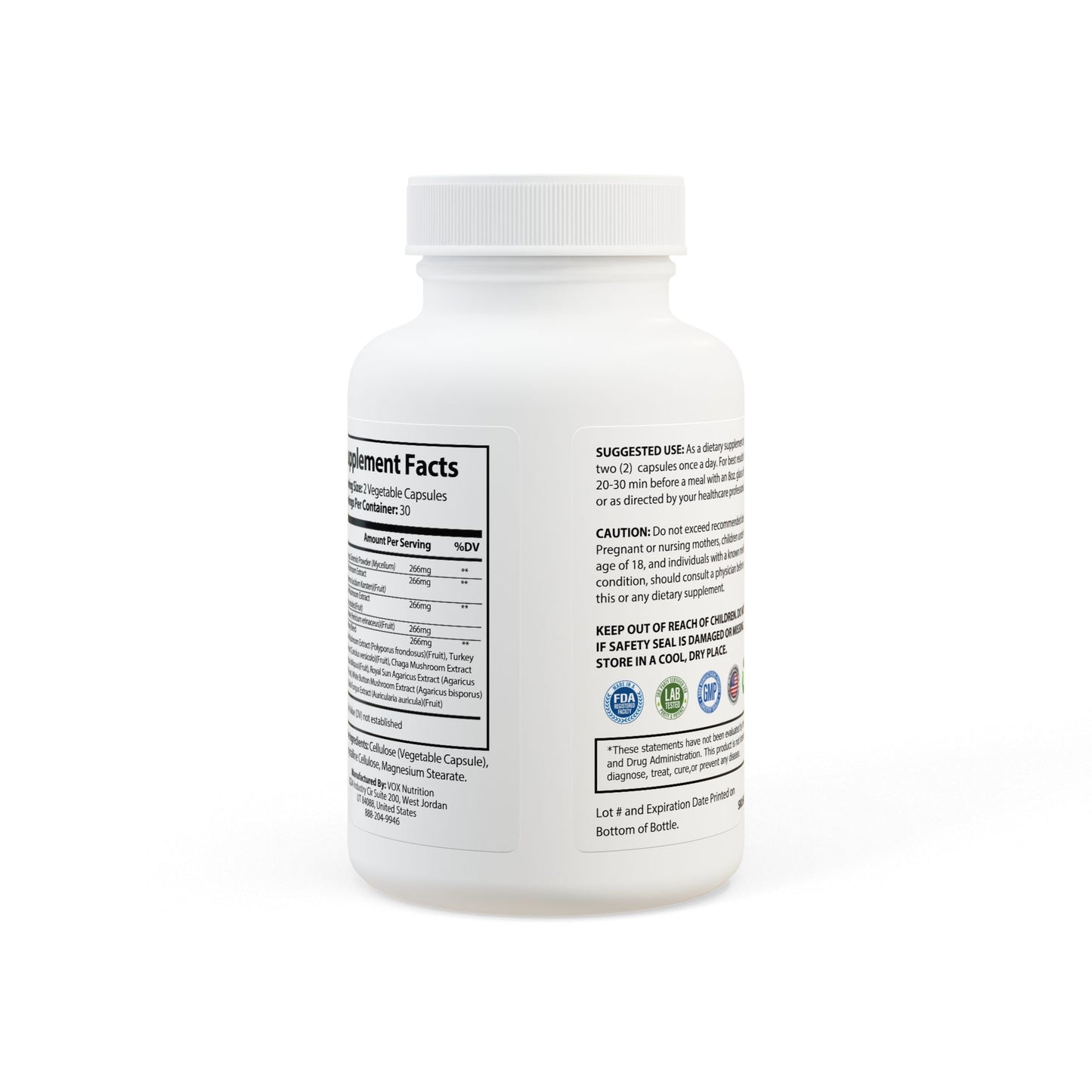 GAELIC POWER Mushroom Blend Supplement (60 Capsules)