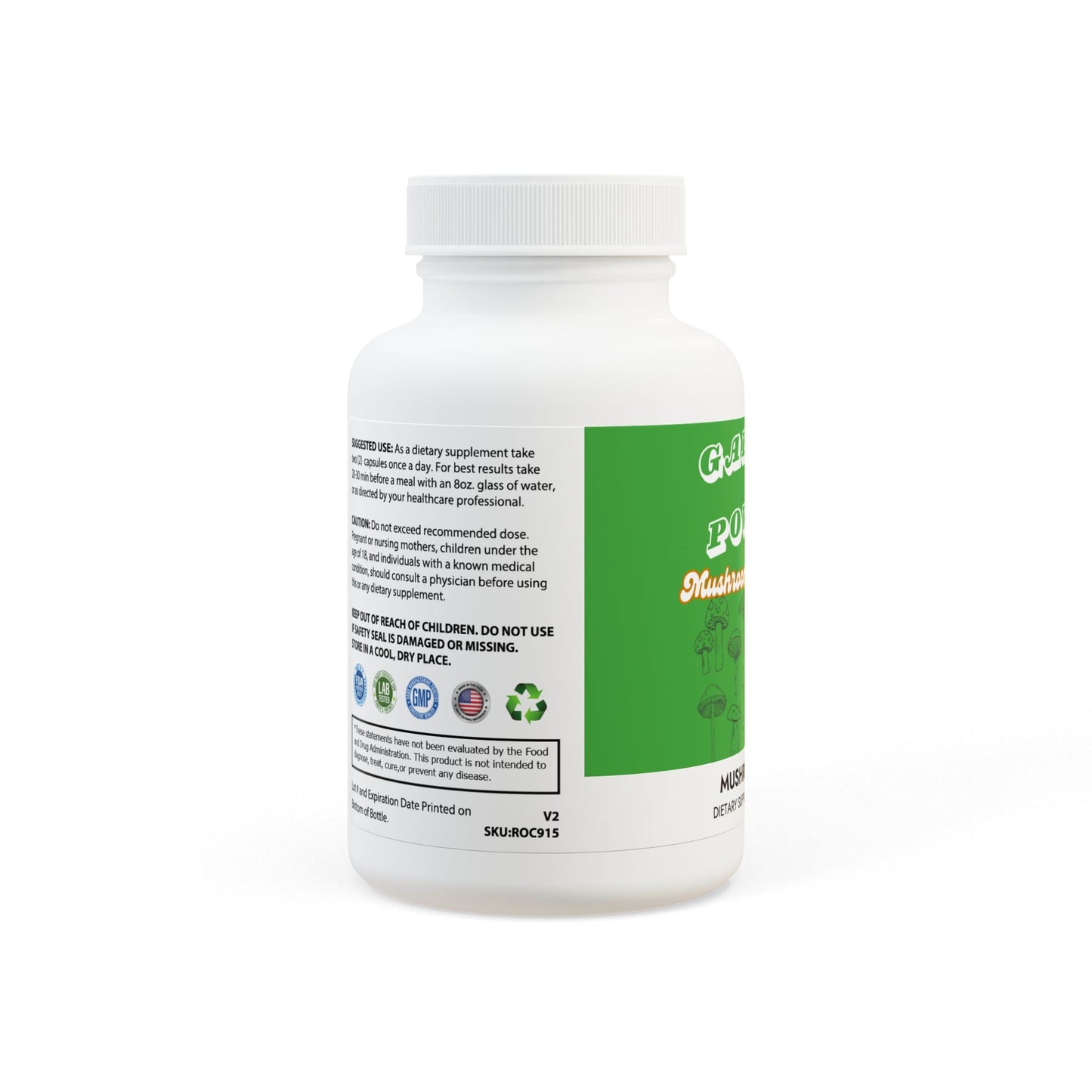 GAELIC POWER Mushroom Blend Supplement (60 Capsules)